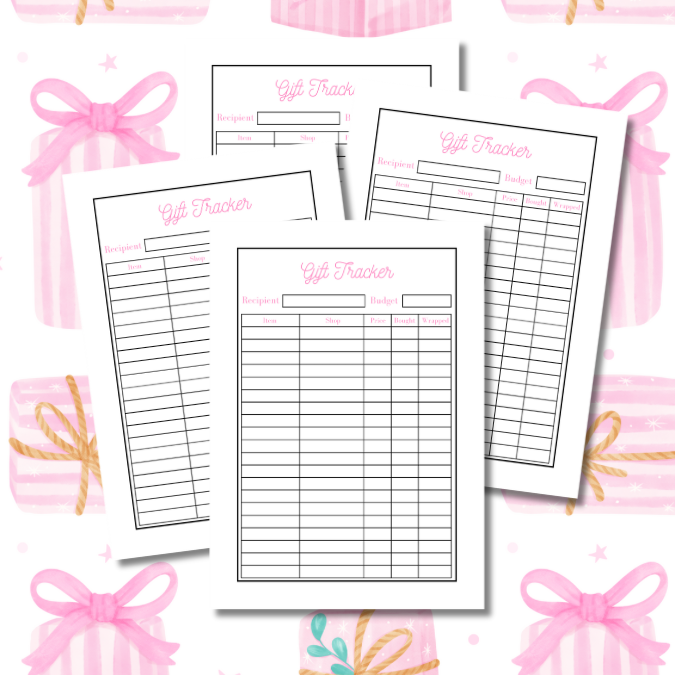 Pink Presents Christmas Planner