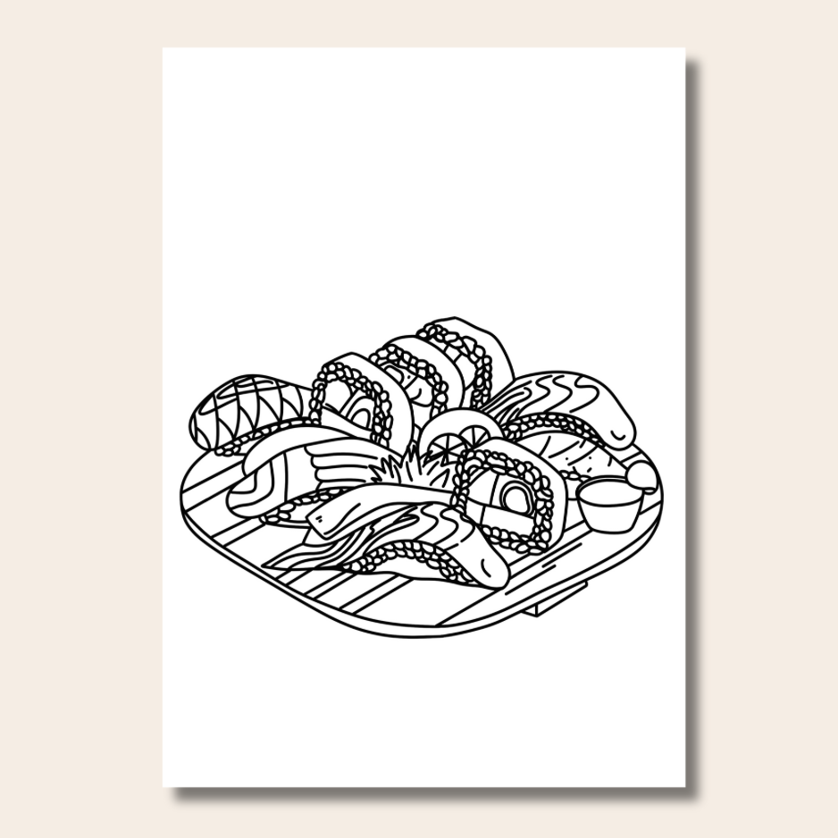 Food & Snacks - Colouring Book