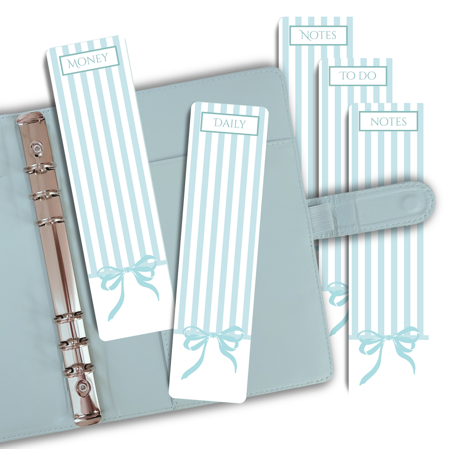 Customisable Planner Bookmark Tabs - Set of 5 - Darling Blue