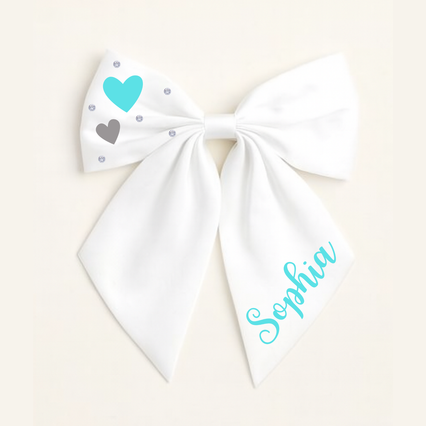 Personalised School Leavers Hair Bow Clip - Cupid Cutie