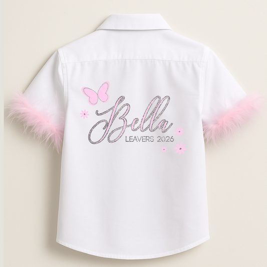 Personalised School Leavers Shirt - Butterfly Bloom