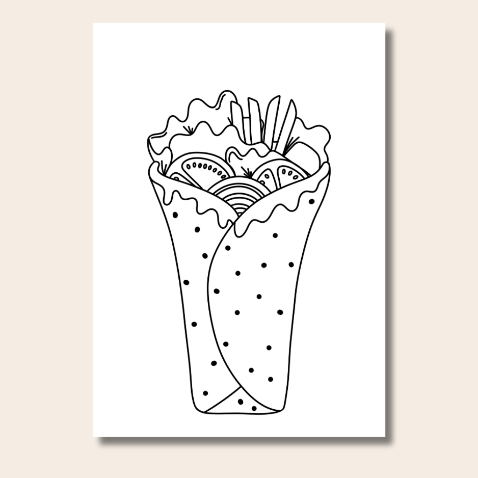 Food & Snacks - Colouring Book