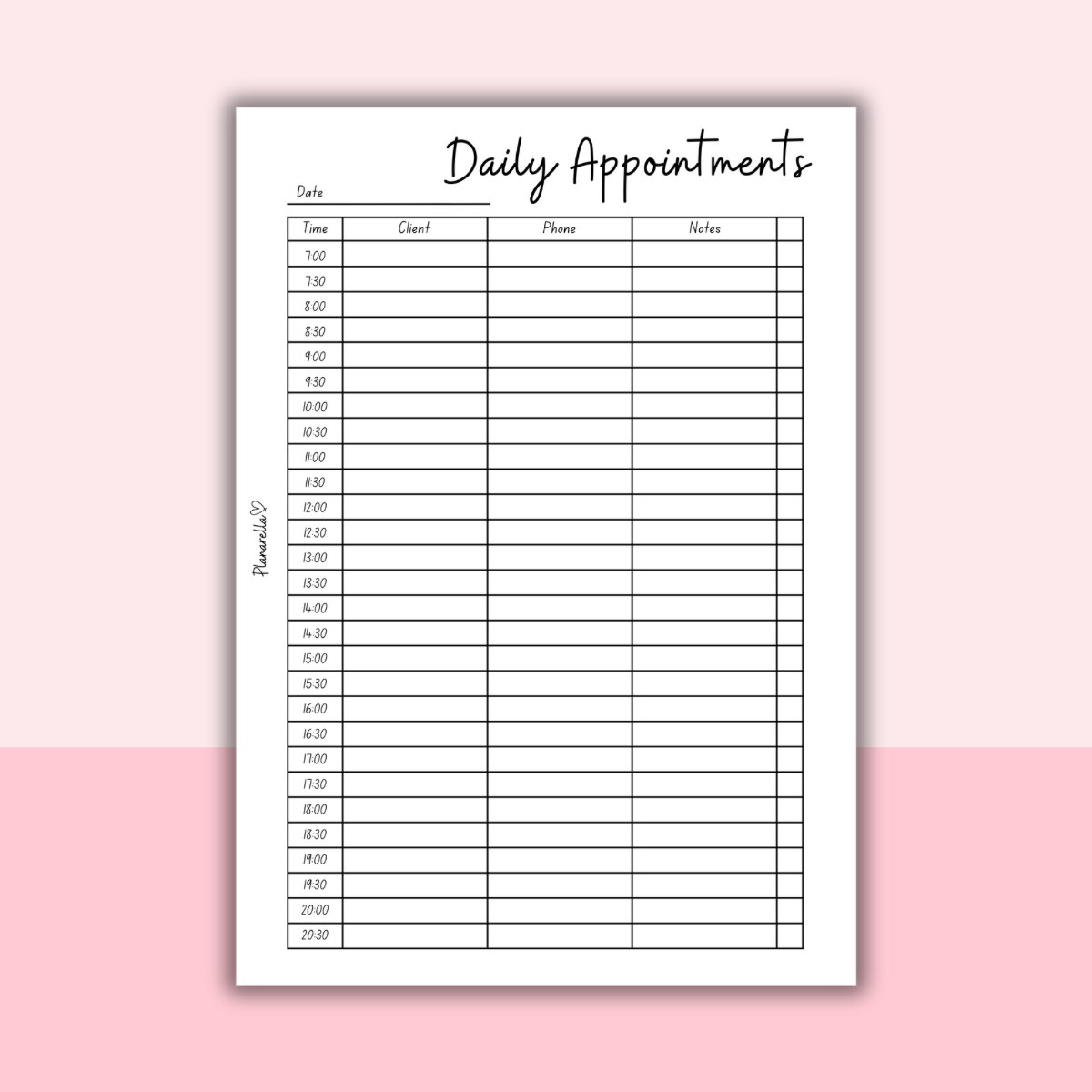 Daily Appointments - Set of 30 Pages