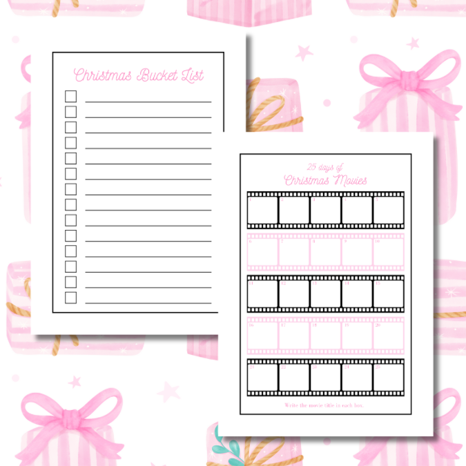 Pink Presents Christmas Planner