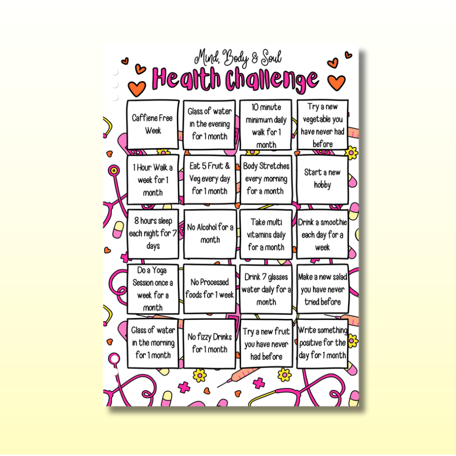 Health & Wellness Set - 1 Month Bundle - 12 Page Inserts & Page Divider