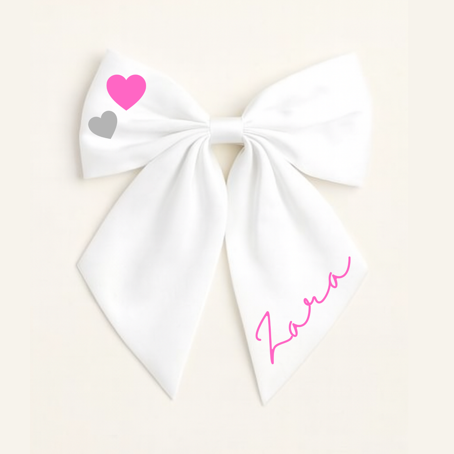 Personalised School Leavers Hair Bow Clip - Queen of Kisses
