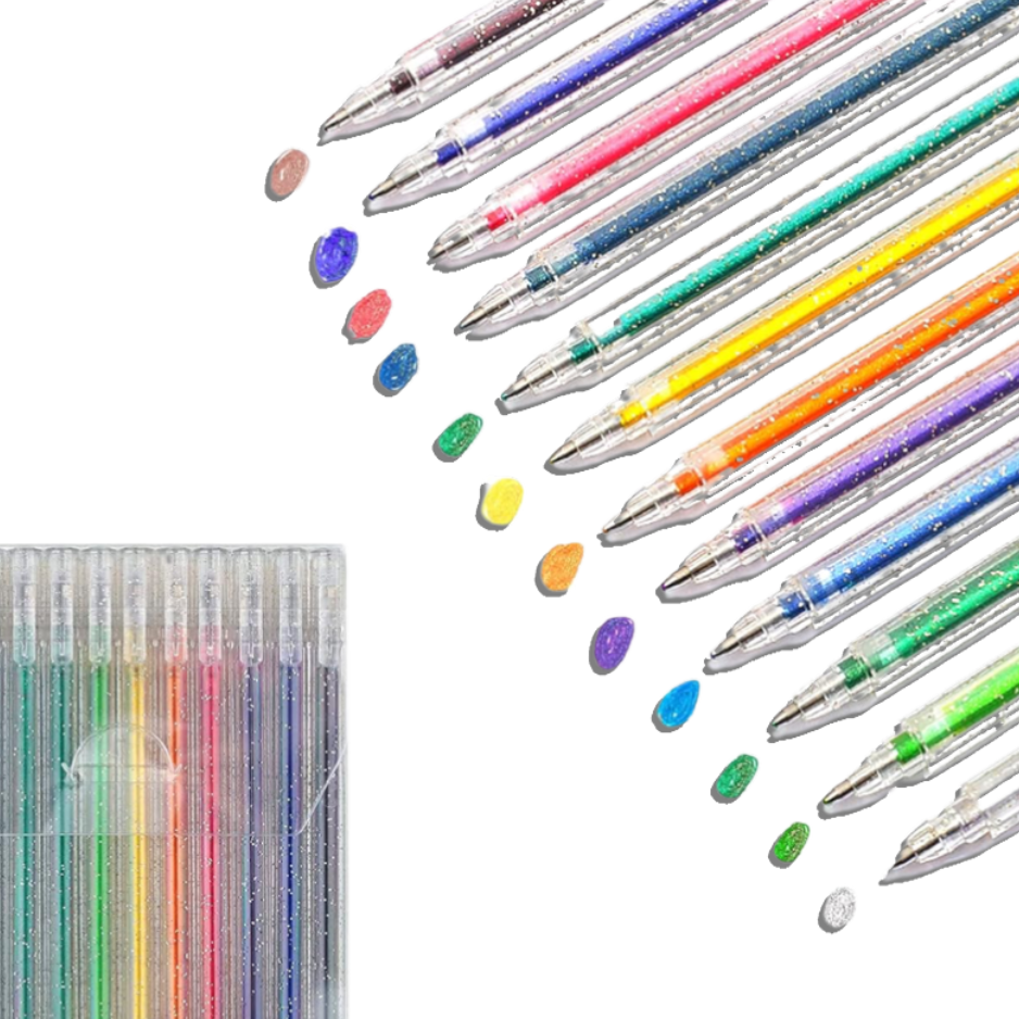 Glitter Bomb Gel Pens - 12 Pack