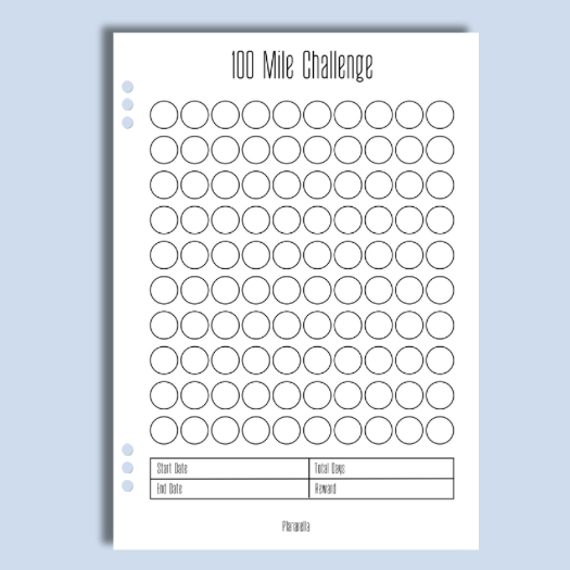 100 Mile Challenge - Single Page