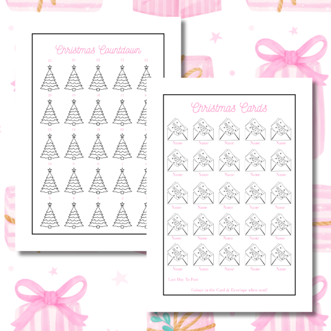 Pink Presents Christmas Planner