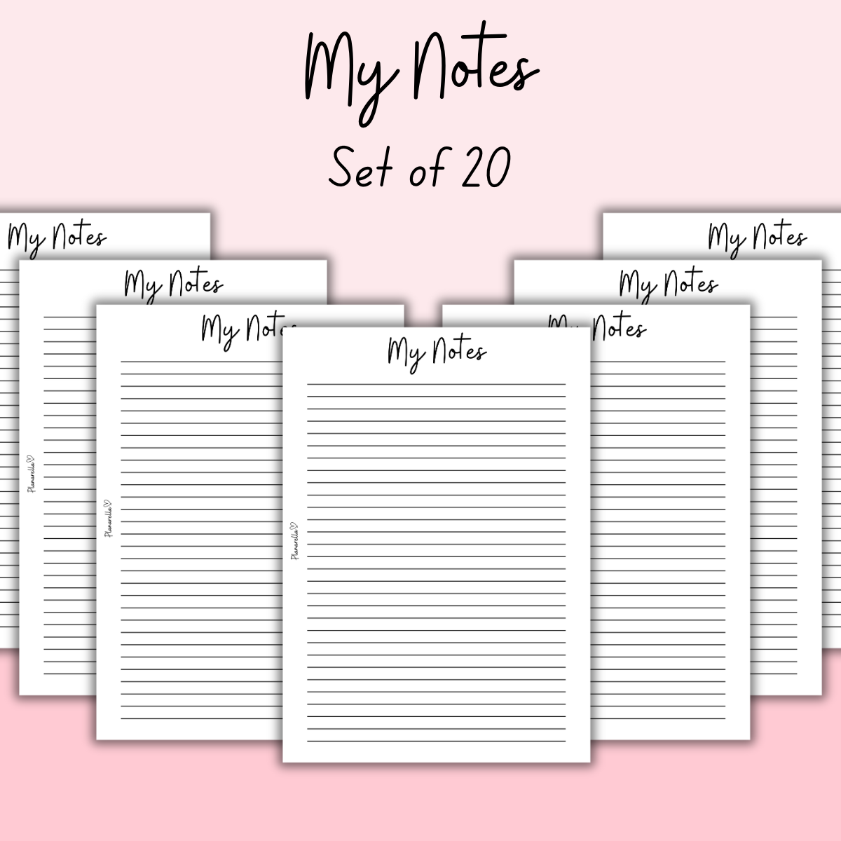 My Notes - Set of 20 Pages