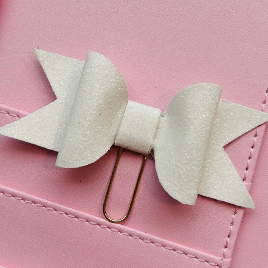 Ice Queen Glitter Bow Paper Clip