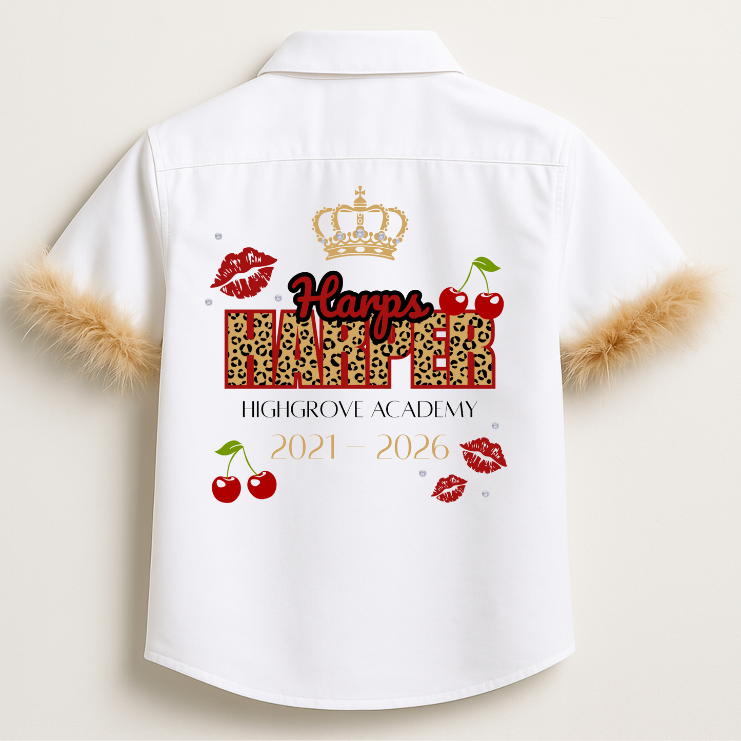 Personalised School Leavers Shirt - Wild Cherry