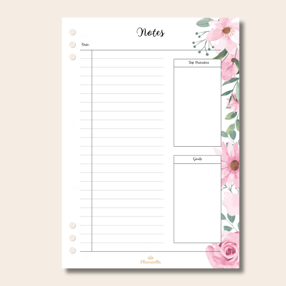 Notes - Garden Roses - Page Inserts