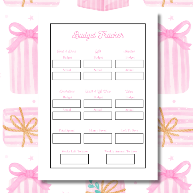 Pink Presents Christmas Planner