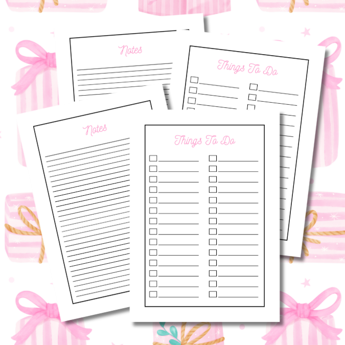 Pink Presents Christmas Planner