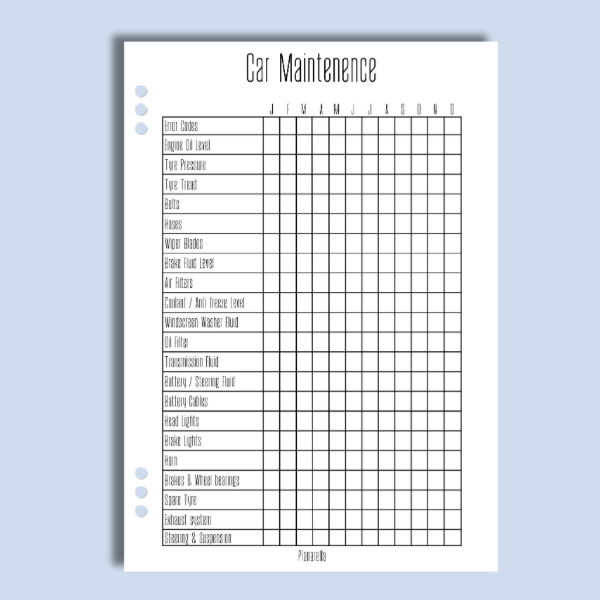Car Maintenance Tracker - Single Page