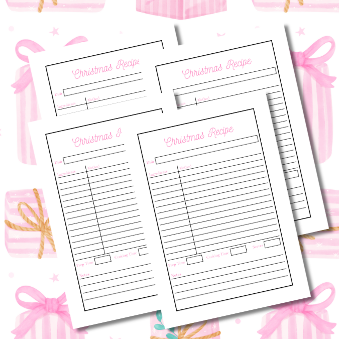 Pink Presents Christmas Planner