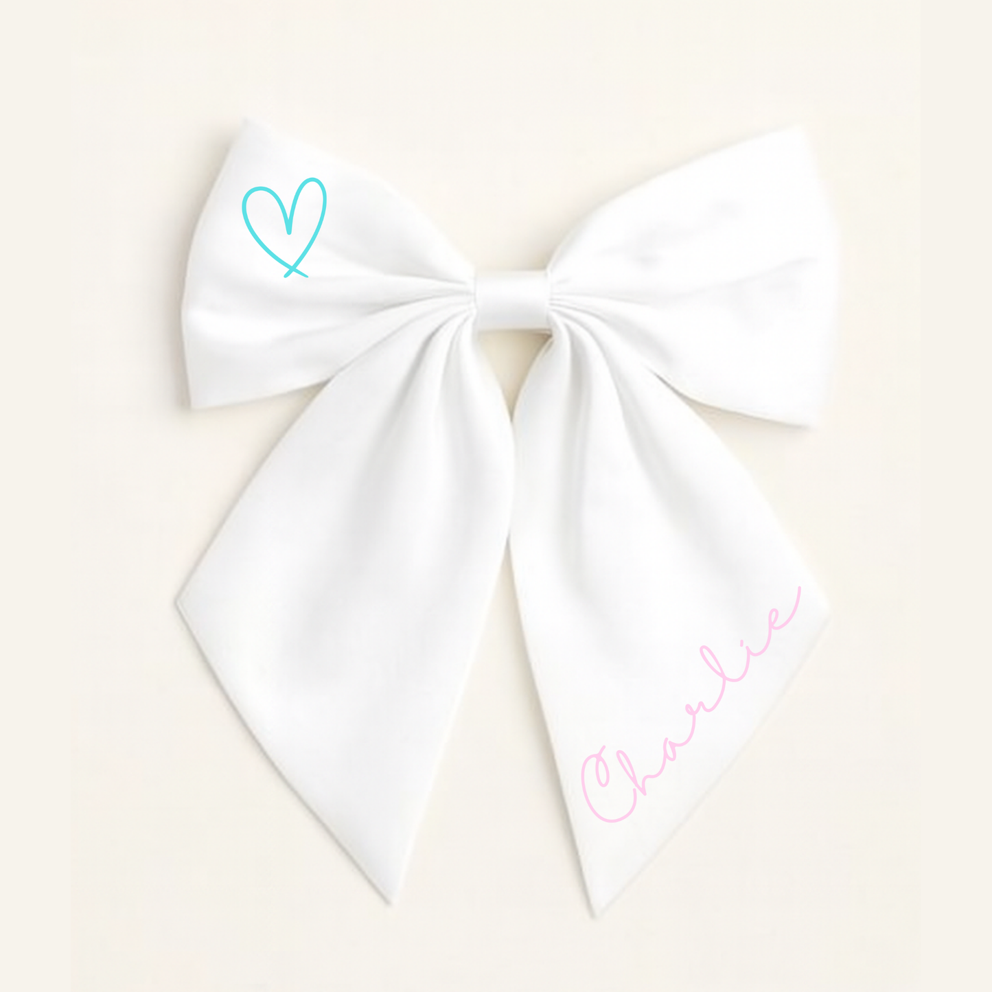 Personalised School Leavers Hair Bow Clip - Berry Cute