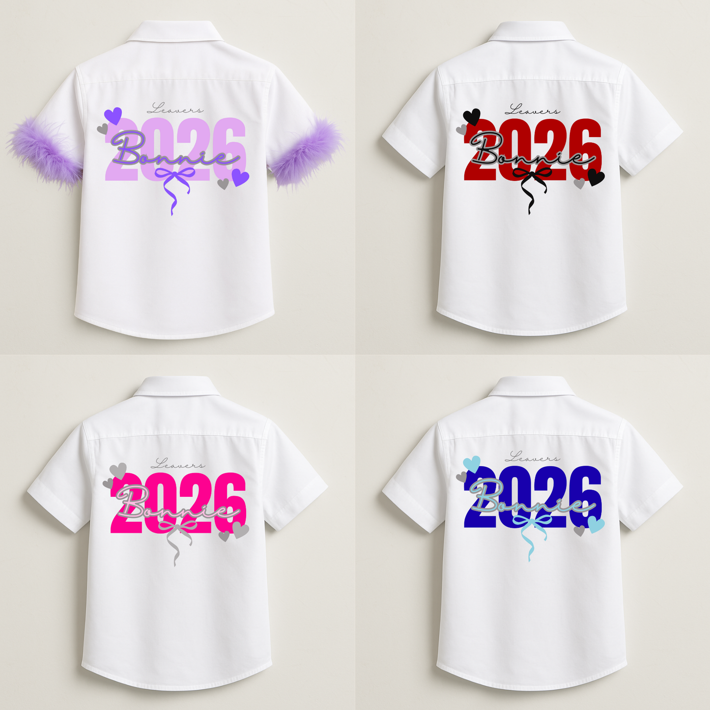 Personalised School Leavers Shirt - Cutie Bows