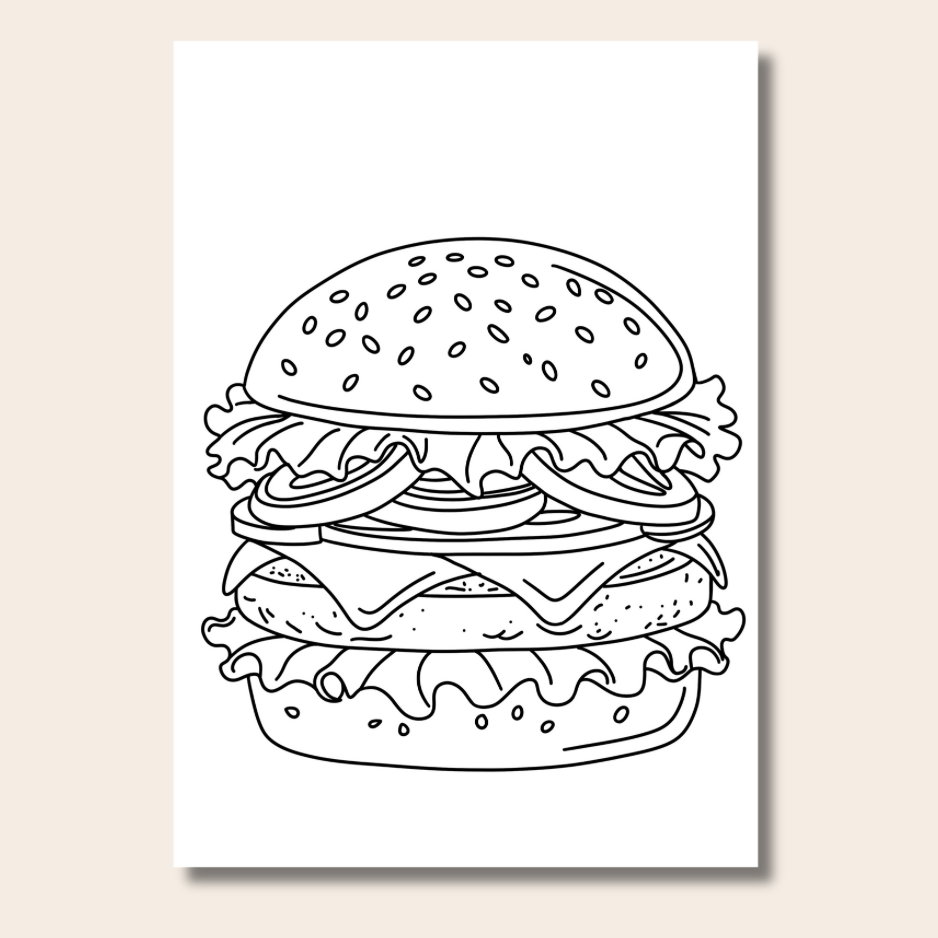 Food & Snacks - Colouring Book