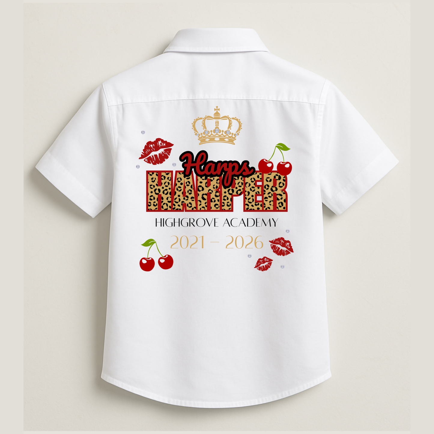 Personalised School Leavers Shirt - Wild Cherry