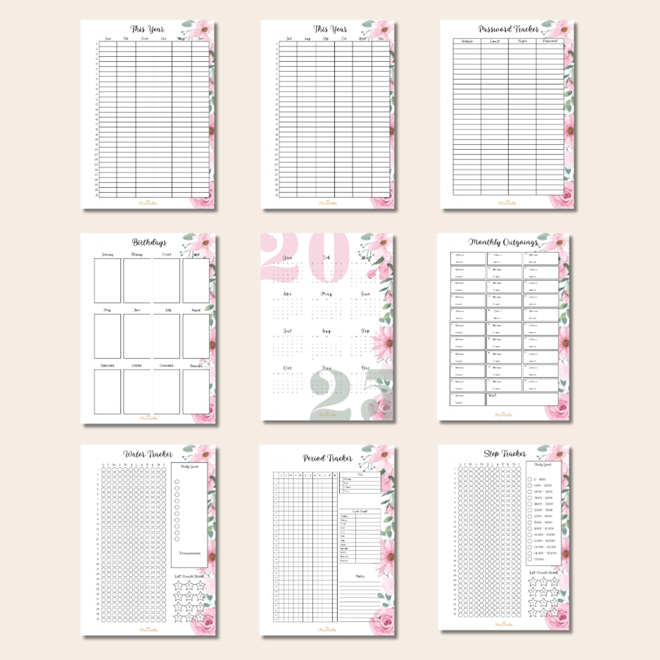 Essentials Pack - Garden Roses - Set of 9 Page Inserts