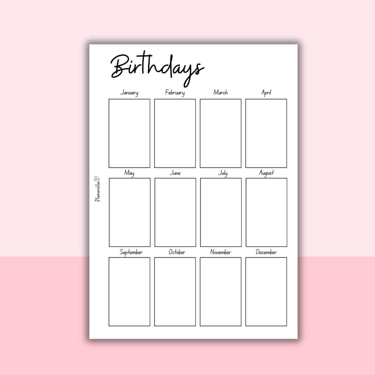 Birthday Tracker - Single Page