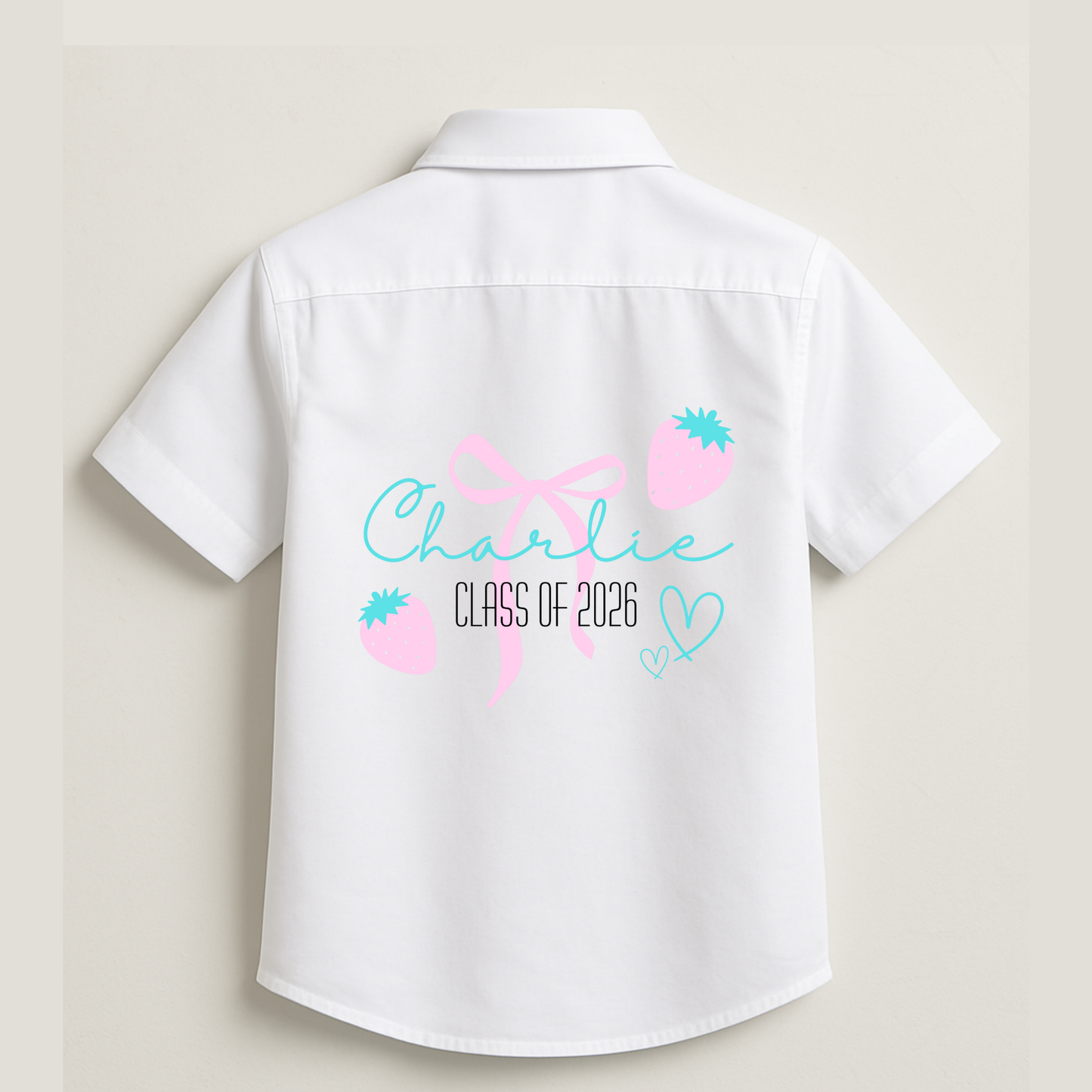 Personalised School Leavers Shirt - Berry Cute