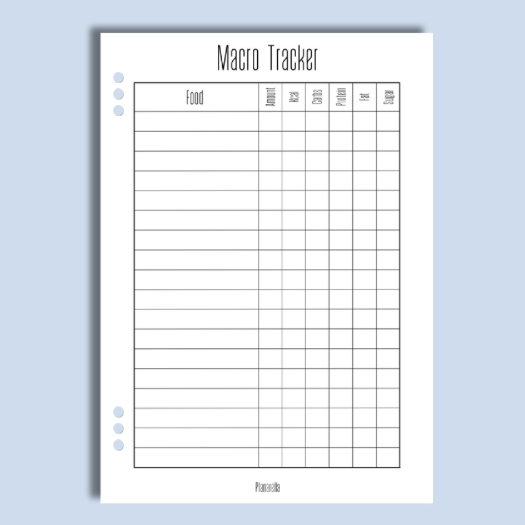 Macro Tracker - Set of 20 Page Inserts