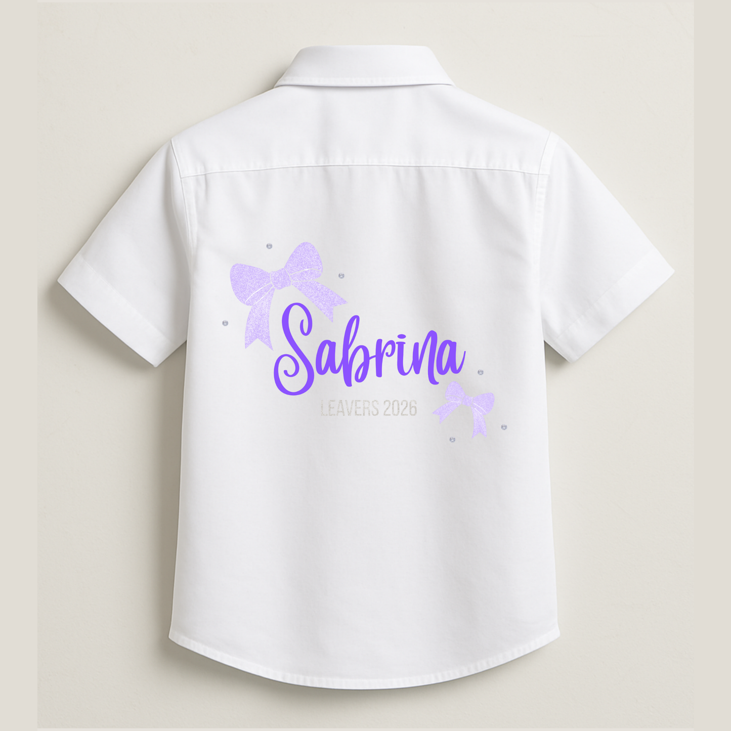 Personalised School Leavers Shirt - Bow Bliss