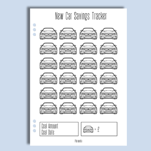 New Car Savings Tracker - Single Page