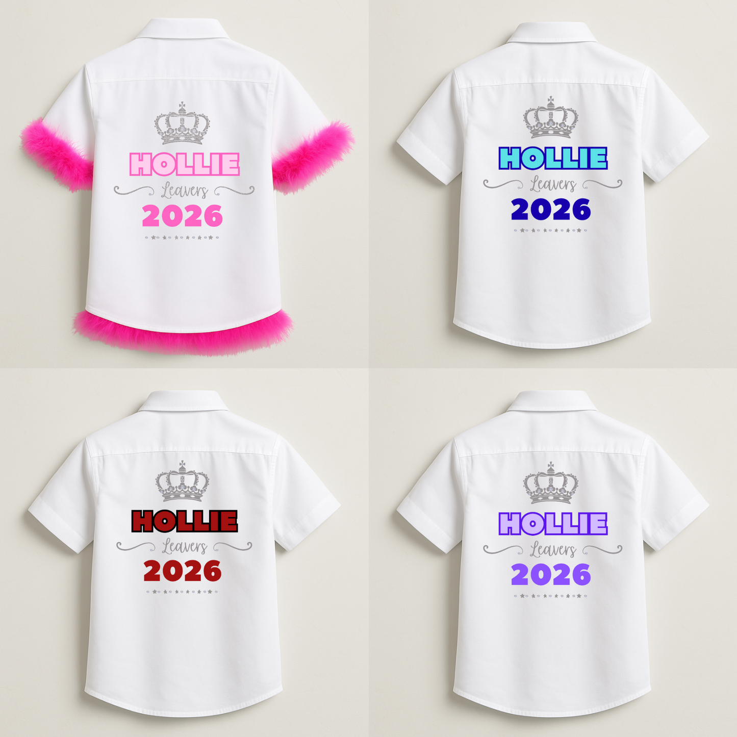Personalised School Leavers Shirt - Pretty Royal