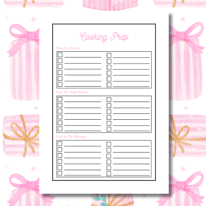 Pink Presents Christmas Planner