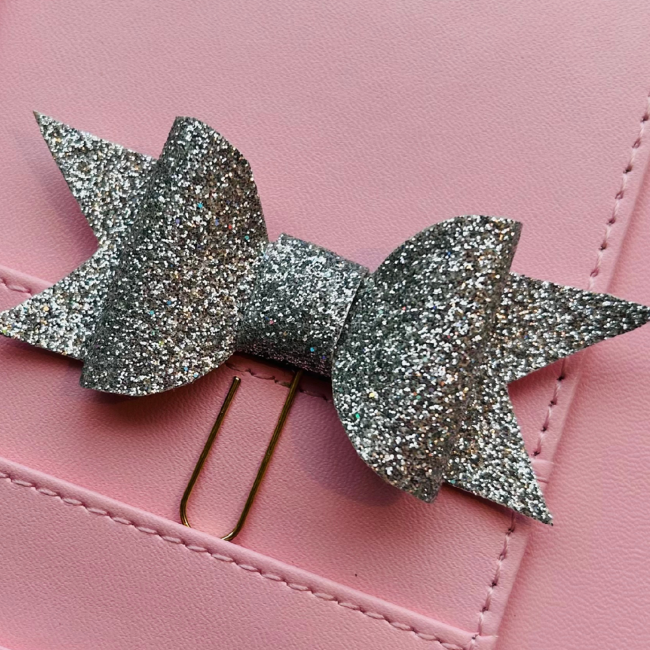 Tiara Glitter Bow Paper Clip