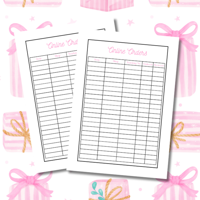 Pink Presents Christmas Planner