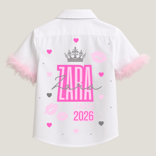 Personalised School Leavers Shirt - Queen of Kisses