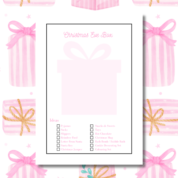 Pink Presents Christmas Planner