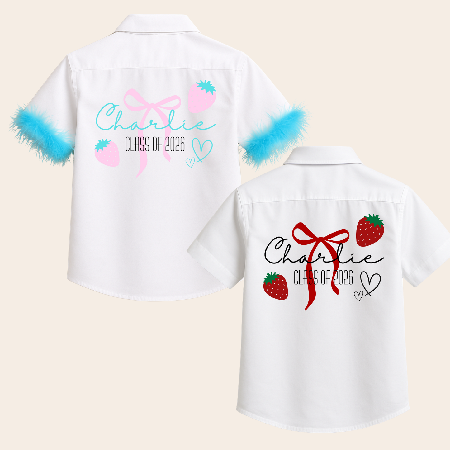Personalised School Leavers Shirt - Berry Cute