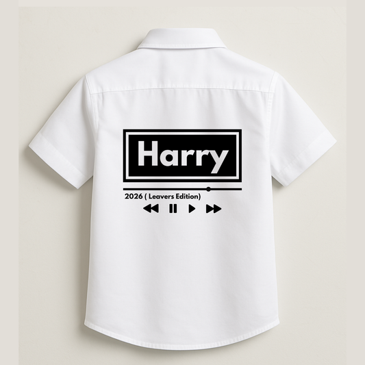 Personalised School Leavers Shirt - Music Playlist