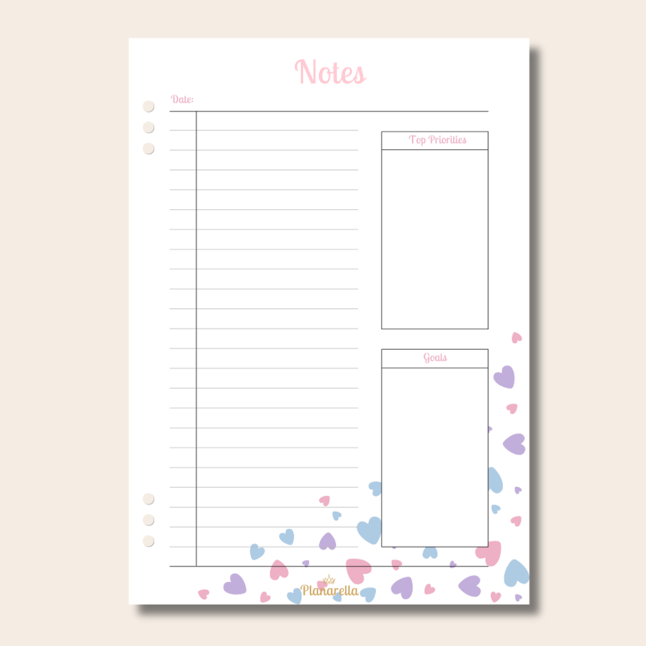 Notes - Pastel Passion - Page Inserts