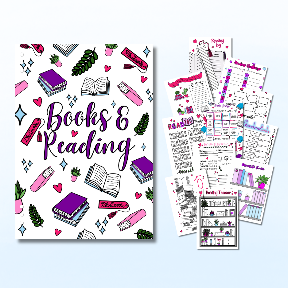 Books & Reading - Mega Refill Pack - 43 Page Bundle + 12 Bookmarks