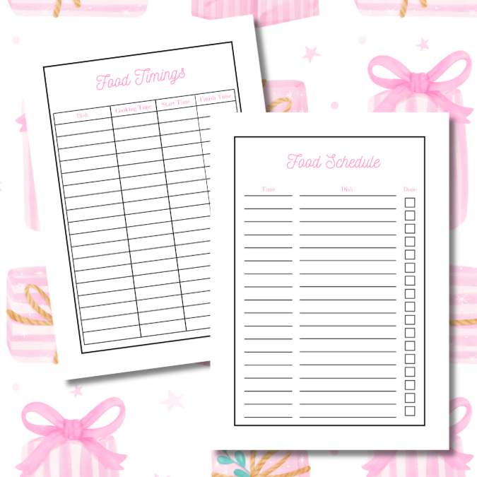 Pink Presents Christmas Planner