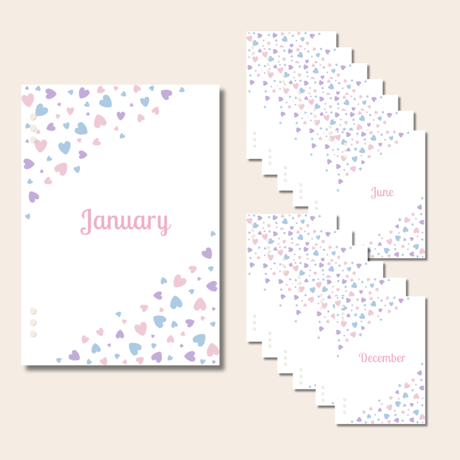 Pastel Passion - Yearly Page Dividers - Set of 12