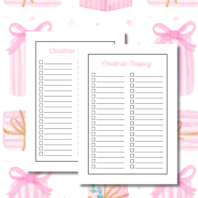 Pink Presents Christmas Planner