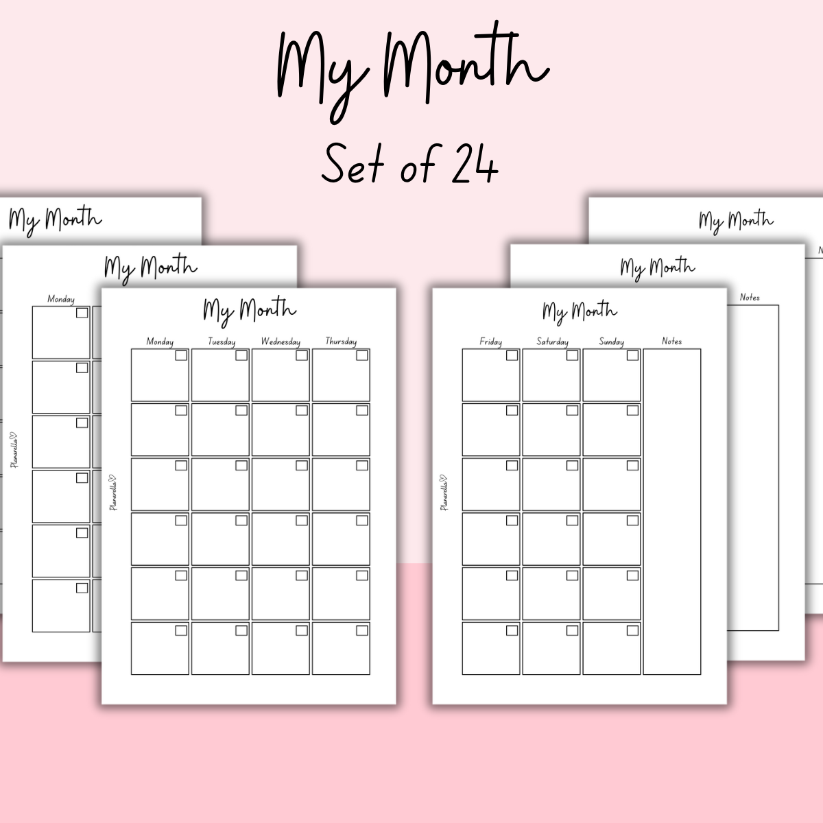 My Month - Set of 24 Pages