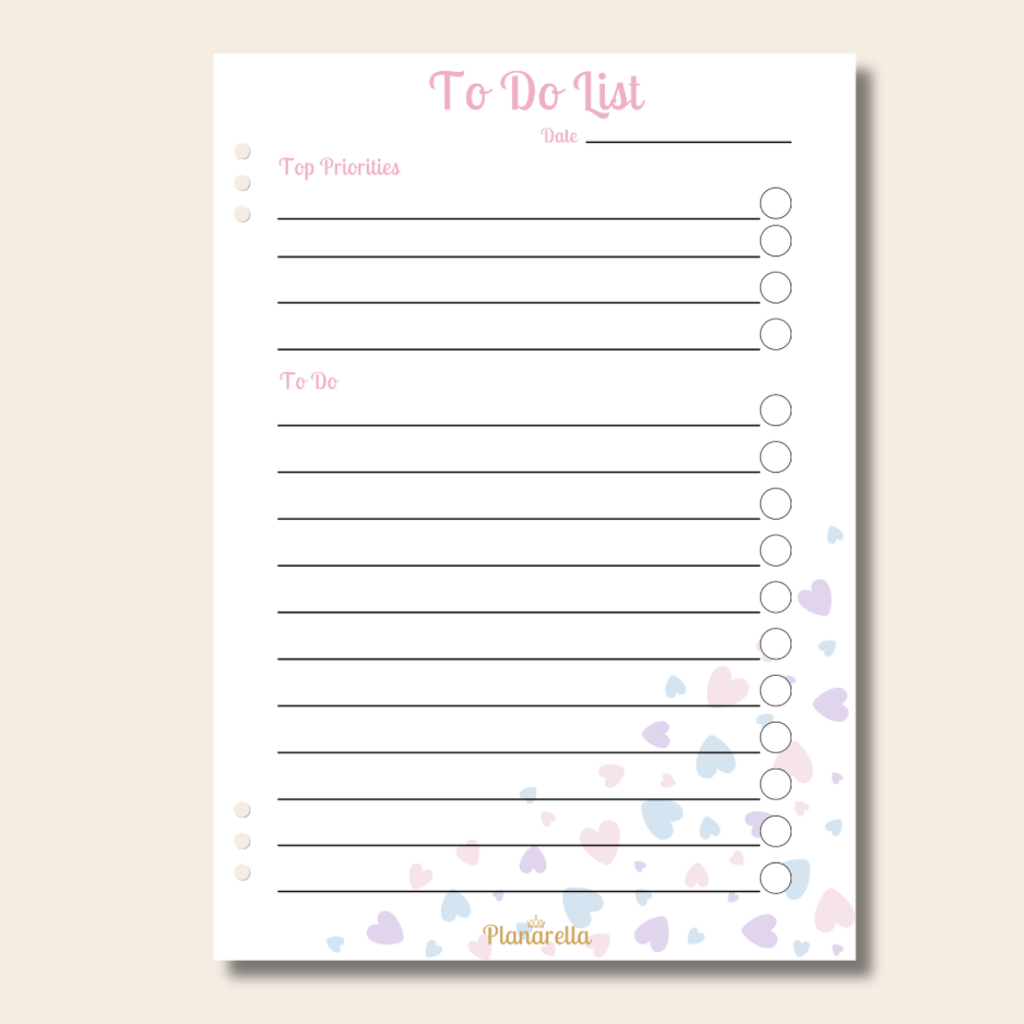 To Do List - Pastel Passion - Page Inserts