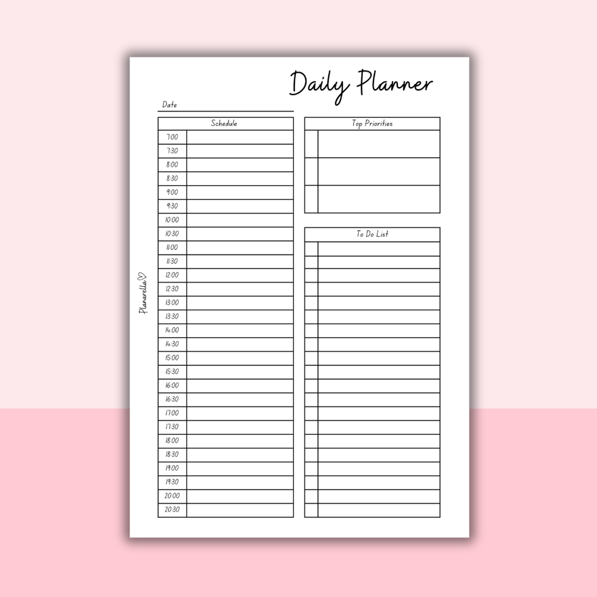 Daily Planner - Set of 30 Pages