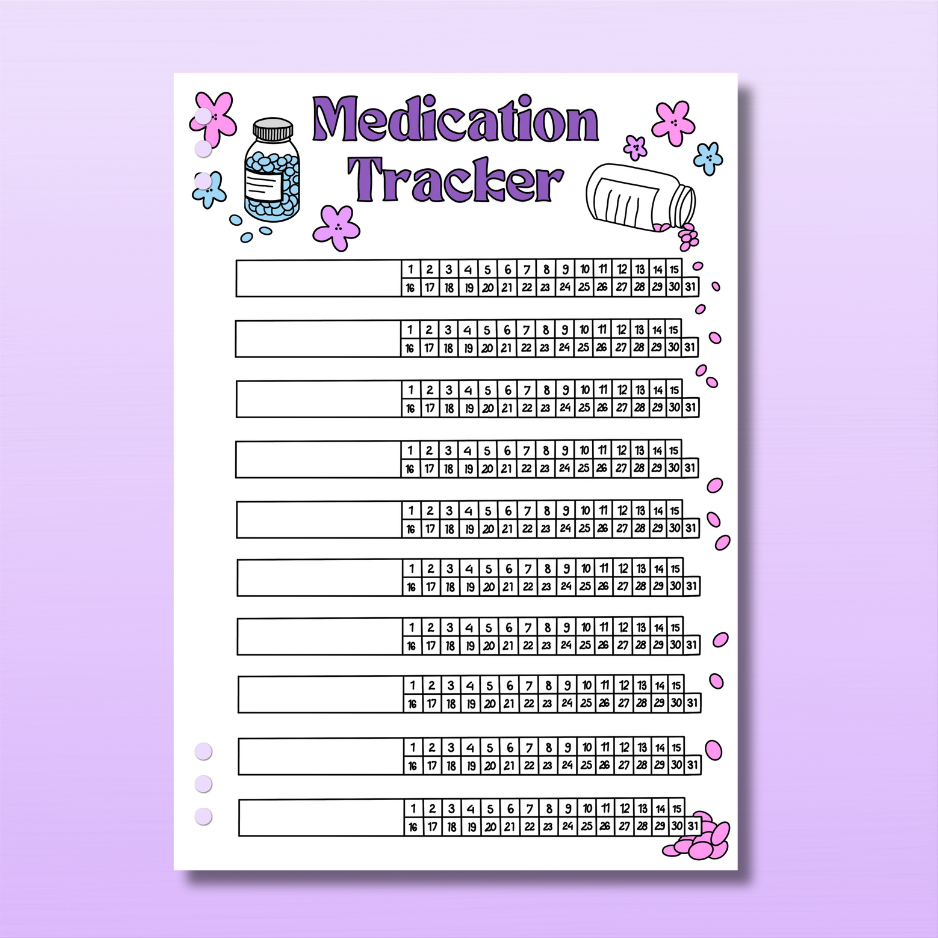 Mental Health Set - 1 Month Bundle - 10 Page Inserts & Divider