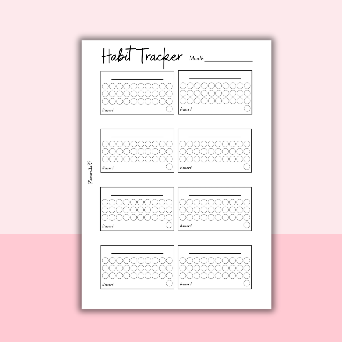 Habit Tracker - Set of 12 Pages