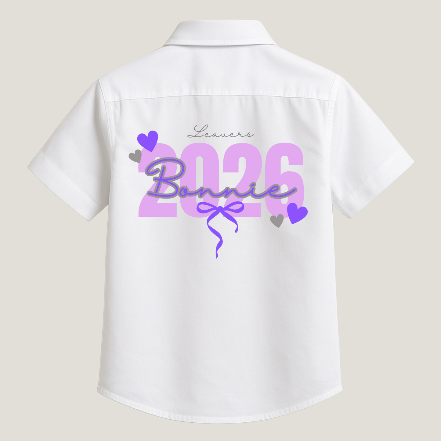 Personalised School Leavers Shirt - Cutie Bows